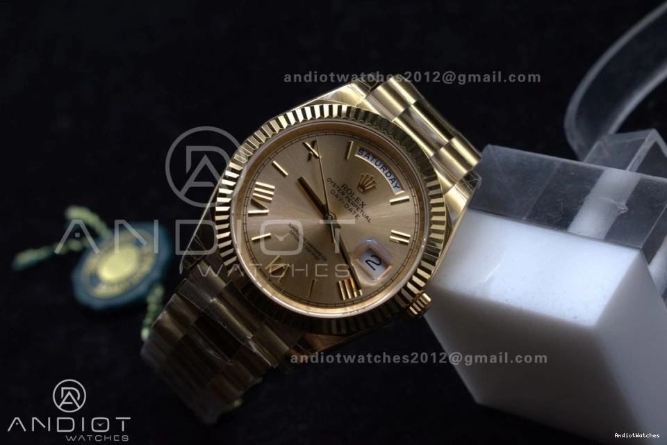 Dial DayDate GSF Bracelet on OnTrend Gold Roman RG Weight 390 40 Gain President A 0704